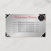 Exotic 25th Silver Wedding Jubileum 2 Informatiekaartje (Voorkant)