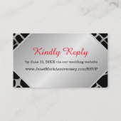 Exotic 25th Silver Wedding Jubileum RSVP-kaarten Informatiekaartje (Achterkant)