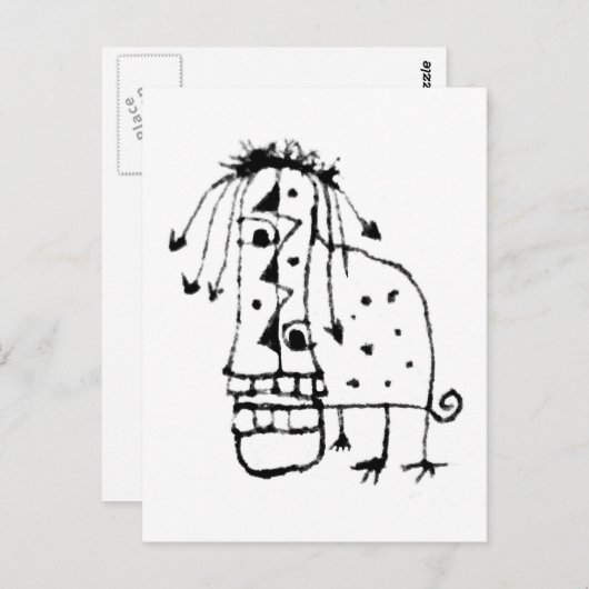 Exotic Animal Monster Briefkaart (Voorkant / Achterkant)