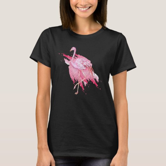Exotic Animal Pink Flamingo Tropical Flamingo T-shirt (Voorkant)