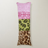 Exotic Animal Print Trio Body Pillow Lichaamskussen (Voorkant Verticaal)