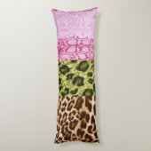 Exotic Animal Print Trio Body Pillow Lichaamskussen (Achterkant (Verticaal))