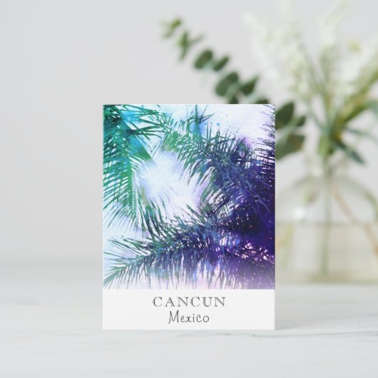 *~* Exotic AP25 Palm Leaf Personalize - Reizen Briefkaart (Staand voorkant)