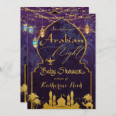 Exotic Arabian Nights Baby shower Kaart (Voorkant / Achterkant)