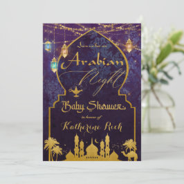 Exotic Arabian Nights Baby shower Kaart