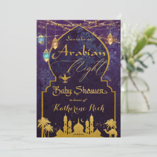 Exotic Arabian Nights Baby shower Kaart