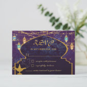 Exotic Arabian Nights Lantern Camels Lamp RSVP Kaartje (Staand voorkant)