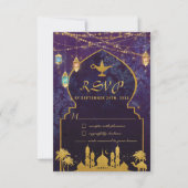 Exotic Arabian Nights Marokkaanse lantaarns RSVP Kaartje (Voorkant)
