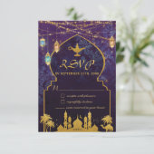 Exotic Arabian Nights Marokkaanse lantaarns RSVP Kaartje (Staand voorkant)