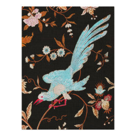 Exotic Asian Birds And Flowers Embroidery Perfect Poster