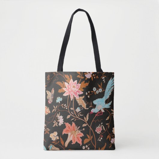 Exotic Asian Birds And Flowers Tote Bag (Voorkant)
