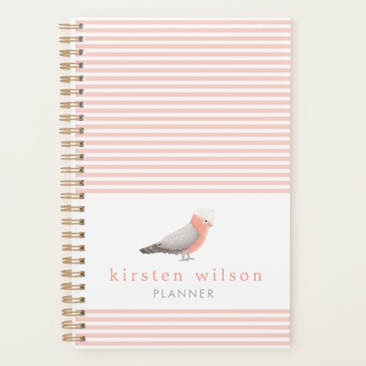 Exotic Australian Galah Bird - Gepersonaliseerd Planner (Voorkant)