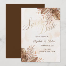 Exotic Autumn Floral Save the Date