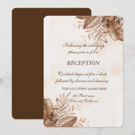 Exotic Autumn Floral Wedding Reception Kaart