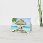 Exotic Beach Custom Photo Wedding Dank u kaart (Voorkant)