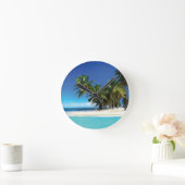 Exotic beach throw pillow ronde klok (Huis)