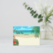 Exotic Beach Tropical Palm Trees placecard Plaatskaartje (Staand voorkant)