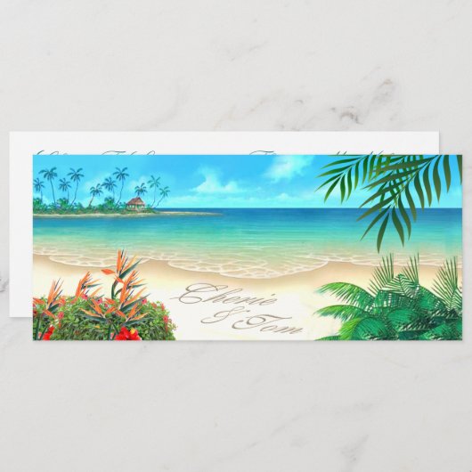 EXOtic Beach VRAAGT ME UW NAMEN IN ZAND TE TEKENEN Kaart (Voorkant / Achterkant)