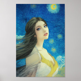 Exotic Beauty Portret Art - Anime Digital Art Poster