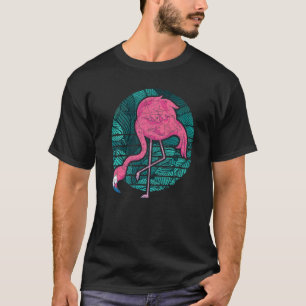 Exotic Bird Animal Retro Tropical Pink Flamingo T-shirt