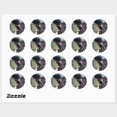 Exotic Bird in het Zoo afbeelding Ronde Sticker (Vel)