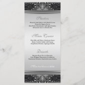Exotic Black Baroque Wedding Menu Kaart (Achterkant)