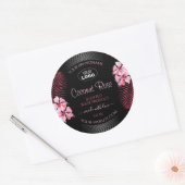 Exotic Black Product Label Roze Hawaï Flower Logo (Envelop)