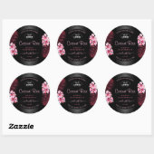 Exotic Black Product Label Roze Hawaï Flower Logo (Vel)