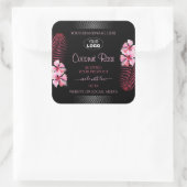 Exotic Black Product Label Roze Hawaï Flower Logo (Tas)