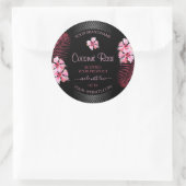 Exotic Black Product Labels roze Hawaii Flowers (Tas)