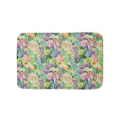 Exotic Blooming Waterverf Cacti Pattern Badmat (Voorkant)