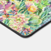 Exotic Blooming Waterverf Cacti Pattern Bureaumat (Hoek)