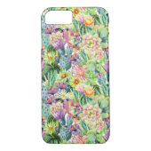 Exotic Blooming Waterverf Cacti Pattern Case-Mate iPhone Case (Achterkant)