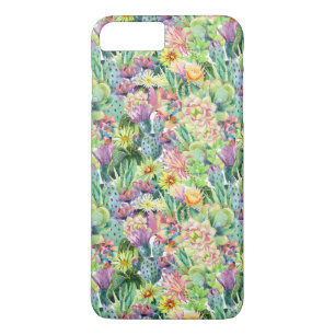 Exotic Blooming Waterverf Cacti Pattern Case-Mate iPhone Case