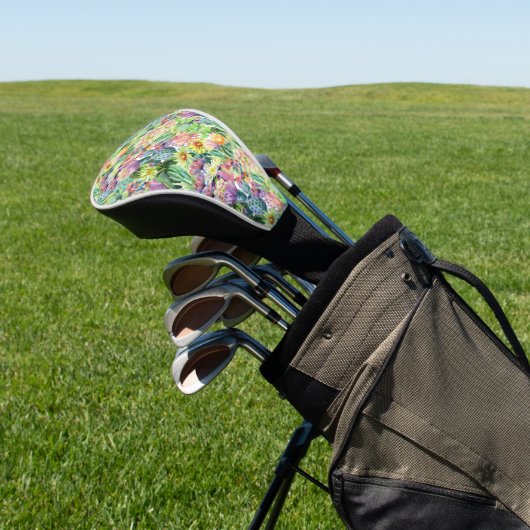 Exotic Blooming Waterverf Cacti Pattern Golfheadcover (Insitu)