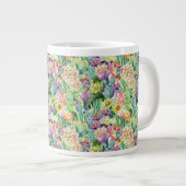 Exotic Blooming Waterverf Cacti Pattern Grote Koffiekop (Voorkant rechts)