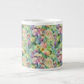 Exotic Blooming Waterverf Cacti Pattern Grote Koffiekop (Voorkant)