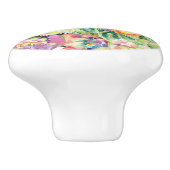 Exotic Blooming Waterverf Cacti Pattern Keramische Knop (Zijkant)