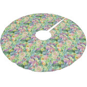 Exotic Blooming Waterverf Cacti Pattern Kerstboom Rok (Gekanteld)