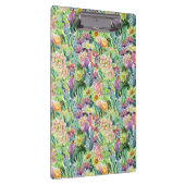 Exotic Blooming Waterverf Cacti Pattern Klembord (Rechts)