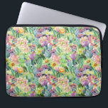 Exotic Blooming Waterverf Cacti Pattern Laptop Sleeve<br><div class="desc">Exotische waterverf-bloeiende cacti met bloemen patroon.  | © en ® Bigstock® - Alle rechten voorbehouden.</div>