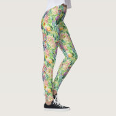 Exotic Blooming Waterverf Cacti Pattern Leggings (Rechts)