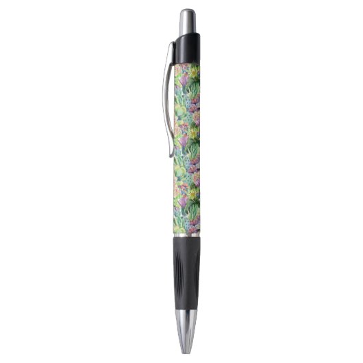 Exotic Blooming Waterverf Cacti Pattern Pen (Top (Verticaal))