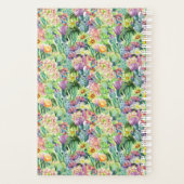 Exotic Blooming Waterverf Cacti Pattern Planner (Achterkant)