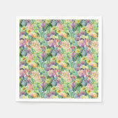 Exotic Blooming Waterverf Cacti Pattern Servet (Voorkant)