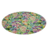 Exotic Blooming Waterverf Cacti Pattern Snijplank (Hoek)