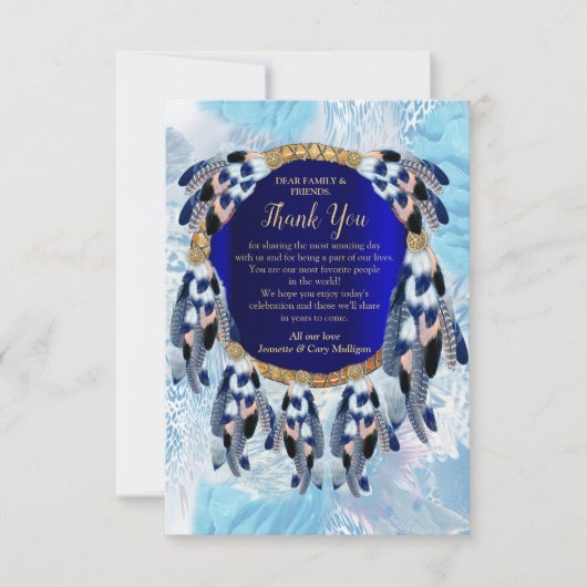 Exotic Blue Dream Catcher Bedankt voor je kaart (Voorkant)