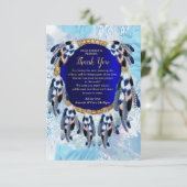 Exotic Blue Dream Catcher Bedankt voor je kaart (Staand voorkant)