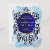 Exotic Blue Dream Catcher Bridal Shower Kaart (Voorkant)