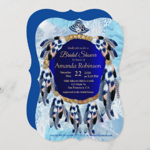 Exotic Blue Dream Catcher Bridal Shower Kaart